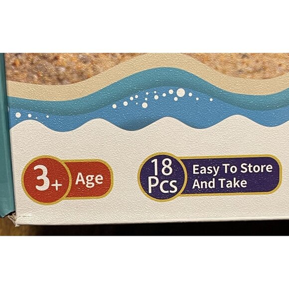 Burgkidz Dinosaur Beach Outdoor Play Set 18 Pieces For Kids Ages 3+ Sand Toys - Picture 9 of 13